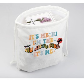 JYTAPP Jiu Jitsu Gift It’s Me I’m The Jiu Jitsu Girl It's Me Drawstring Bag Karate Gift Bag Martial Arts Gift