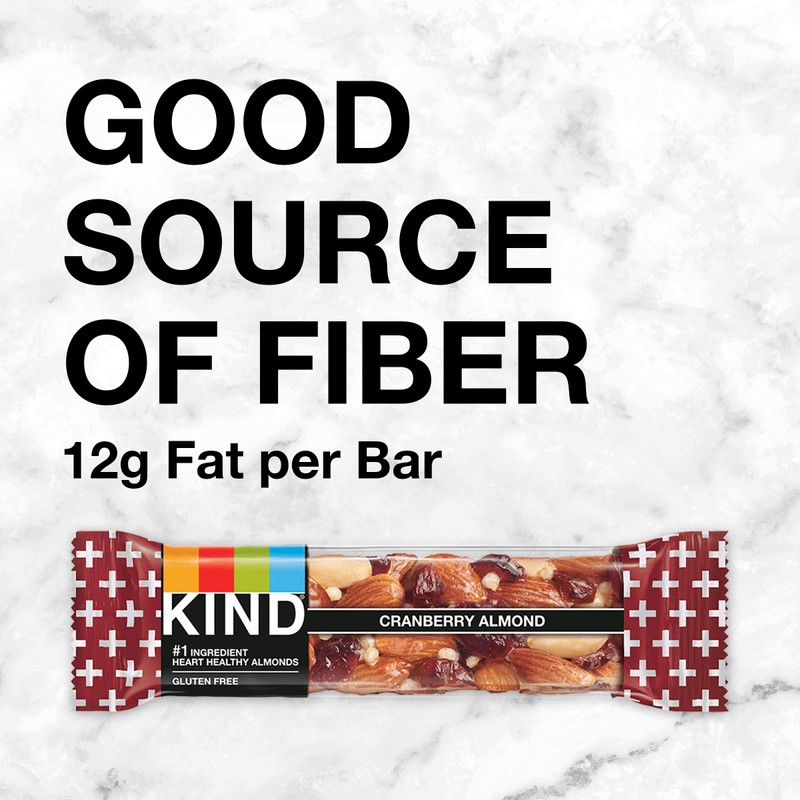 KIND Nut Bars, Cranberry Almond, Healthy Snack Bars, Gluten Free,