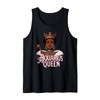 Aquarius AF Vibes Queen Energy Zodiac Regal Afro Crown Tank
