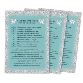 Inkdotpot Glitter Bridal Why Do We Do That 50-Pack Bridal Wedding ShoweráGameáBachelorette Party ActivityáGameáCards