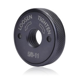 Saipor 5/8''-11 Thread Angle Grinder Flange Nut, Metal Grinder Lock Nut Quick Release Locking Nut for Angle Grinder with 5/8-11 Threaded Spindle (Black)