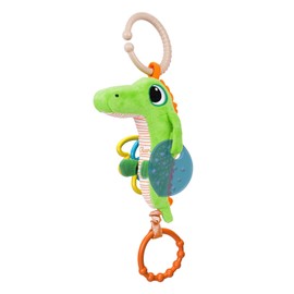 Chicco Vibrating Crocodile Rattle - Cute Vibration Textile Crocodile with Climbing and Mini Balls - Attach to Pram or Car Seat - Funny Sounds - 3-24 Months