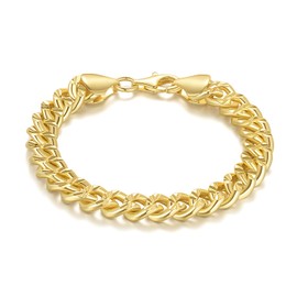 AOZELAN Gold Bracelets for Women Cuban Link Bracelets 8in