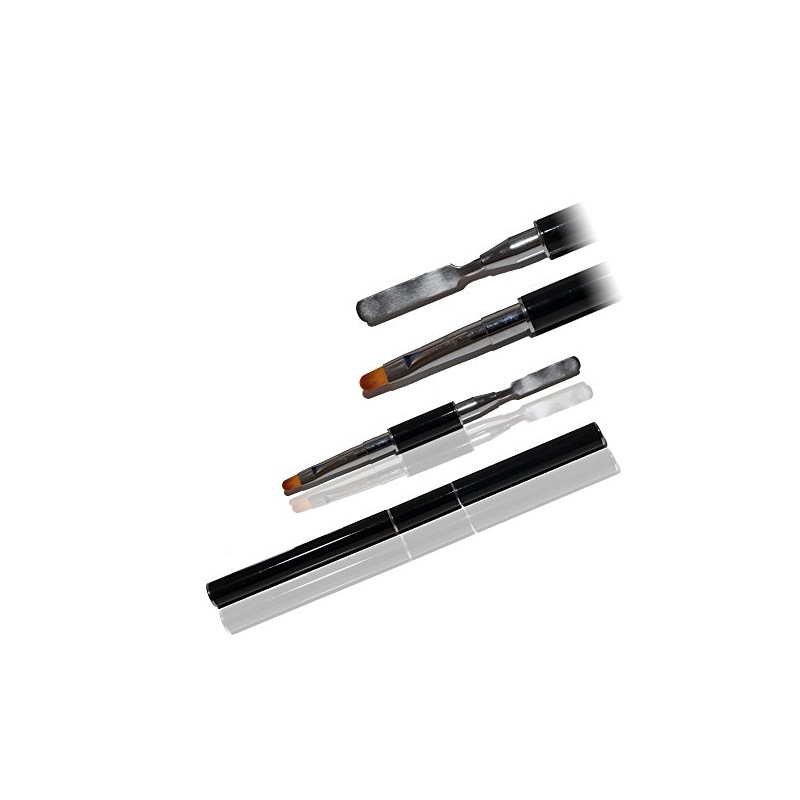 Professional Polyacrylic Gel Brush Cat Tongue with Gel Spatula Size
