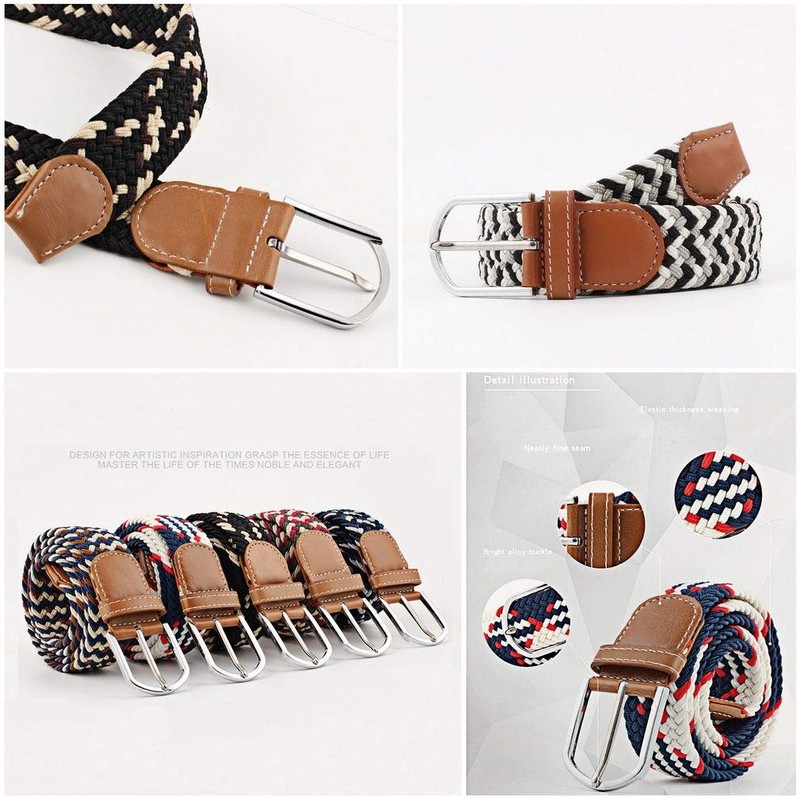 VPbao Canvas Belt Simple Mesh Belt Highly Stretchable Unisex Free
