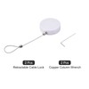 MECCANIXITY Round Retractable Cable Lock with Self-Adhesive, Remote Control Security