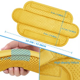 ZINZ 2-Pack Shoulder Pad Replacement for Bags - Long and Super Comfortable, Yellow-2pack