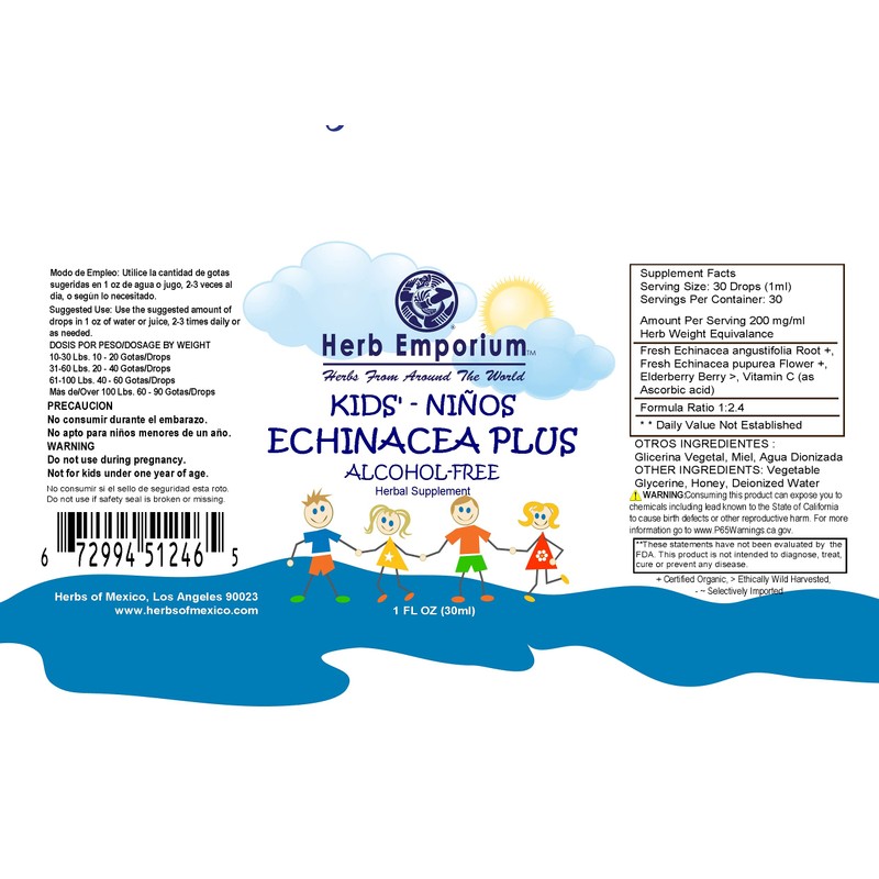 Herb Emporium Kid's Echinacea Plus Extract 1 oz. (30 ml)