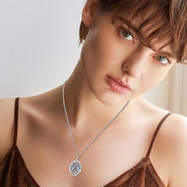 XIXLES Virgin Mary Necklace Sterlign Silver Mary Medal Virgen De Guadalupe Necklace Mother Mary Pendant Necklaces Virgen Maria Pendant Virgencita Necklace Saint Mary Our Lady Of Guadalupe Necklace