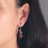 CiNily Heart-Cut Dangle Drop Earrings for Women 14K White Gold