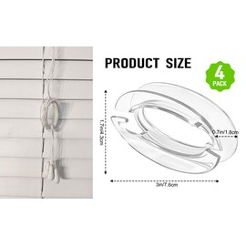 Blind Cord Winder Safety Blind Cord Holder Clear Baby Proof Blinds Cords Safety No Wall Damage (4)