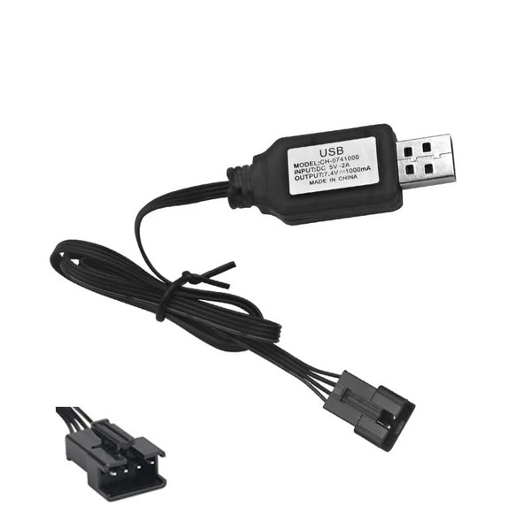 SM-4P USB Remote Control Toy Battery Charger,7.4V USB Charger Cable