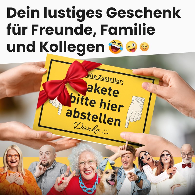 DankeDir! Pakete bitte hier abstellen – Plastic Sign 30 x