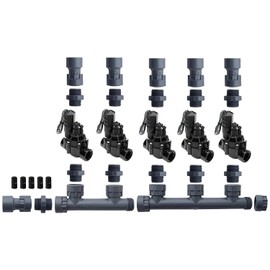 Dura Rain Bird 100DVFDMF5 Manifold 5 Valve Set-up with Rainbird 100DVF Valves