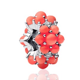 NUNUYAYA Women's Charm Bracelet 925 Sterling Silver Shell Coral Lobster Bird Fits Bracelet Necklace Charm Pendant for European Bracelets for Women Girls, Silver, Cubic Zirconia