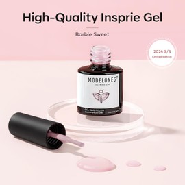 modelones modelones Pink Gel Nail Polish, 15 ML Baby Pink Gel Polish Light Soft Pink Pastel Pink Nail Polish Soak Off Spring Nail Art Gel Design Manicure Salon DIY Home Gift for Women Girlfriend