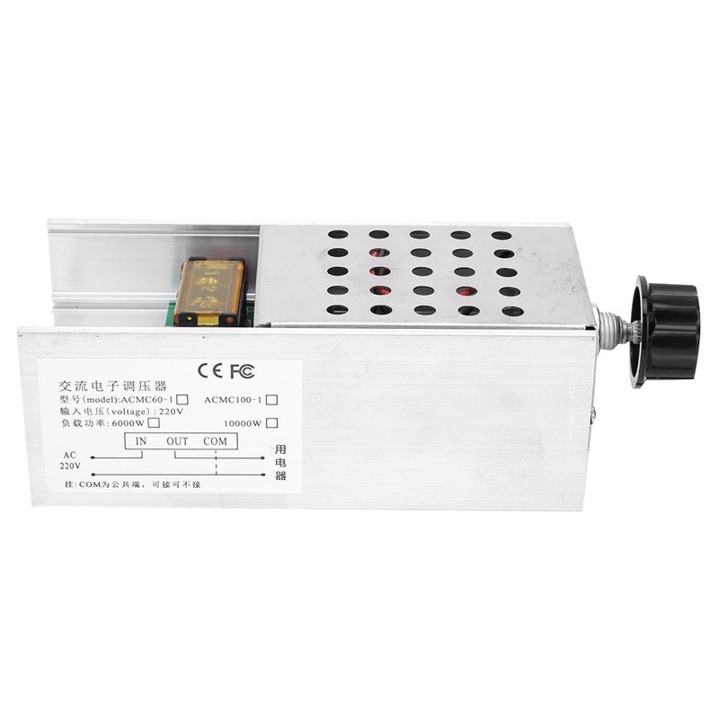 6000W SCR AC Electronic Voltage Regulator Speed Control Dimming Thermostat