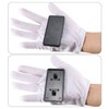 sourcing map Standard Plastic Rectangle Aluminum Extrusion End Cap Black