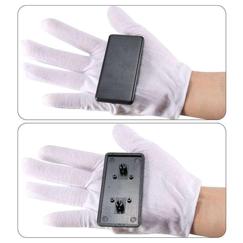 sourcing map Standard Plastic Rectangle Aluminum Extrusion End Cap Black