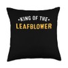 Leaf Blower Garden Fall Season Autum Gardener Gardening Throw Pillow