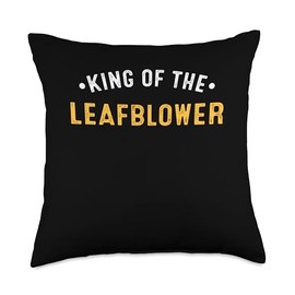 Leaf Blower Garden Fall Season Autum Gardener Gardening Throw Pillow
