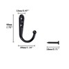 Mokife 12 Pack Coat Hooks Black Wall Mounted Rustic Small