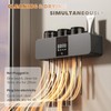 Smart Wall-Mounted Toothbrush Holder with Solar Charging, 6 Brush Slots
