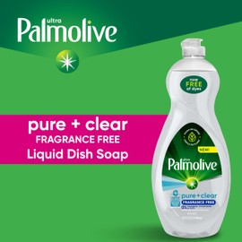 Palmolive Palmolive Ultra Dishwashing Liquid Dish Soap, Pure + Clear Fragrance Free - 32.5 Fluid Ounce (Packaging may vary)