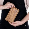 Small Acacia Wood Serving Trays, 4 x 7.5 inch Rectangle