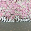 Customisable Bride and Groom Wooden Standing Signs, Wedding Top Table