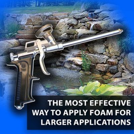 HALF OFF PONDS Professional Waterfall Foam Bundle - Steel Foam Gun, (6) 24oz Foam, (2) 20oz Cleaner Combo Pack - FOAMSET-PRO