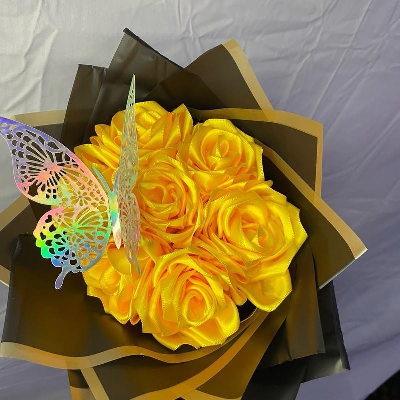 handmade Mini ribbon flower bouquets (read description for sizing) -