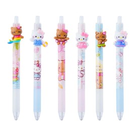 G-Ahora 6 Pcs Anime Mechanical Pencils Cute Mechanical Pencils Black 0.5mm School Supplies with 1 Lead Refill Set (Blue)
