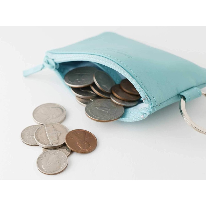 Slip-on Noir Key Pouch Mini Leather Sage Green NSL-1803