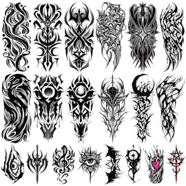 Yazhiji 77 Tatuajes Temporales De Sigilo Cibernético Para Adultos 17 Tatuajes Falsos De Sello Cibernético Para Brazo Pecho Y Hombro 60 Pequeños Tatuajes Negros Para Mujeres Hombres Y Niños