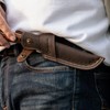 Gentlestache Horizontal Knife Sheath for 5 inch blade, Compact Draw,