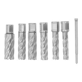 7Pcs Annular Cutter 3 Flute Mag Drill Bit Carbide Steel Core Drill Bit Set for Metal