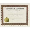 Great Papers! Certificate of Achievement, Pre-Printed, Gold Foil, Embossed, 8.5"