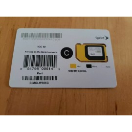 Sprint SIMOLW506C 3in1 Triple Cut SIM Card C