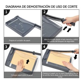 Guillotina Para Papel A4,Capacidad Para 16 Hojas,Recorte De 12 Pulgadas Con Barandilla,palanca Afilado,protección De Seguridad,cortadora De Guillotina