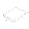 BEYLANG Clear Sturdy Acrylic Serving Tray with Handles-12x20Inch-Serving Coffee,Appetizer,Breakfast,Butler-Kitchen Countertop