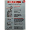 CHOKING POSTER SIGN- Resturant choking sign (ALUMINIUM, REFLECTIVE. 7X10 INCH,HEAVY
