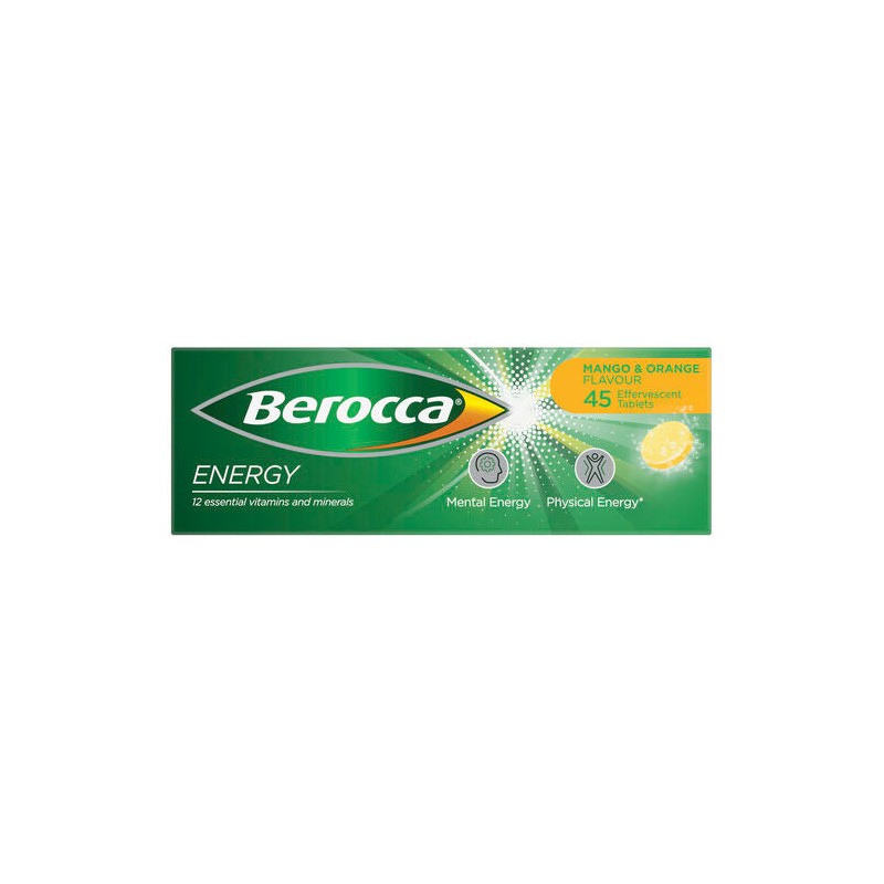 Berocca Energy Vitamin B & C Mango & Orange Flavour
