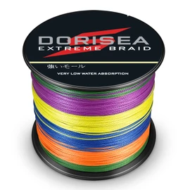 Dorisea Extreme Trenzado 100% Pe trenzado hilo de pesca 109Yards-2187Yards 6-300LB Prueba multicolor (100m/109Yards 45.4 kg/0.55mm)