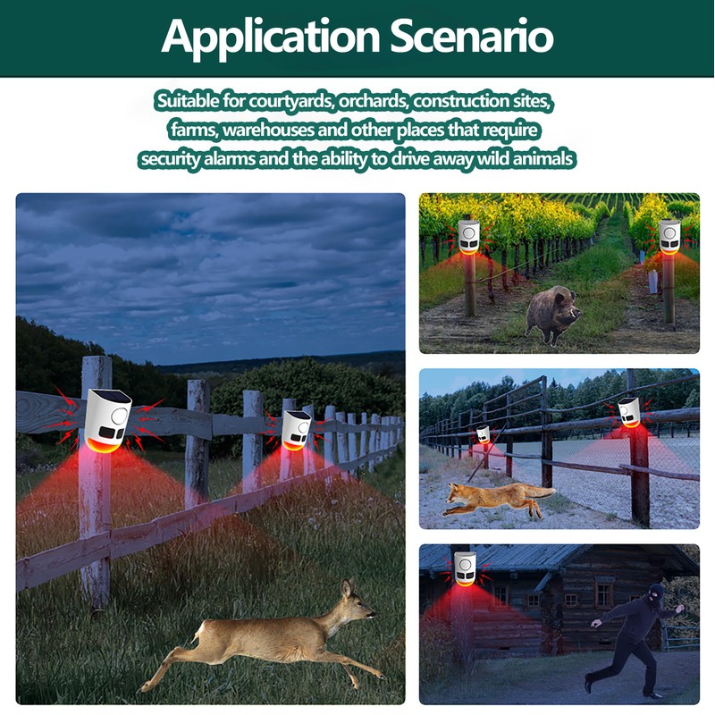 Comboss Solar Motion Sensor Alarm - Motion Sensor Dog Barking