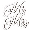 CORHAD Wedding Chair Back Sign Mr Mrs Decor Elegant Registry