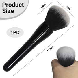 Mezrkuwr Large Powder Brush, Foundation Brush, Professional Makeup Brush for Blending Liquid, Cream and Flawless Powder, Polishing, Blending, Concealer
