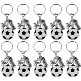 VILLCASE 12 Llaveros de Fútbol Al por Mayor, Llavero de Metal con Adornos de Balón Y Camiseta en 3d, Recuerdos de Fiesta Deportiva para Niños Y Niñas, Regalos para Fomentar El Espíritu de Equipo Y