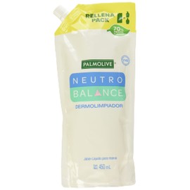palmolive Neutro Balance Jabón Líquido Para Manos Dermolimpiador, Balance Natural, Rellena Pack, color, 450 ml