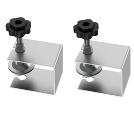 GYWHOOFT Drawer Front Installation Clamps,2 PCS Stainless Steel Drawer Fixing Clips Fast Jig C Clamps Cabinet Front Stable Woodworking Furniture Right Angle Fixing Clamps(Silver)